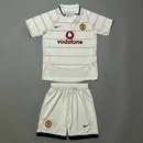 Manchester United Third 2004/05 Kids' Kit Shirt & Shorts Retro