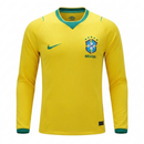 Brazil Home 26/27 Long Sleeve Shirt Men's Fan Version