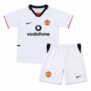 Manchester United Away 2002/03 Kids' Kit Shirt & Shorts Retro