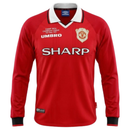 Manchester United Home 1999/00 Long Sleeve Shirt Men's Fan Version Retro