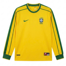 Brazil Home 1998 Long Sleeve Shirt Men's Fan Version Retro