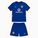 Manchester United Away 2002/04 Kids' Kit Shirt & Shorts Retro