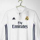 Real Madrid Home 2016/17 Long Sleeve Shirt Men's Fan Version Retro