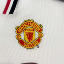 Manchester United Away 1998/99 Kids' Kit Shirt & Shorts White Retro
