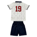 England Home 1990 Kids' Kit Shirt & Shorts Retro