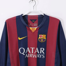 Barcelona Home 2014/15 Long Sleeve Shirt Men's Fan Version Retro