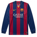 Barcelona Home 2014/15 Long Sleeve Shirt Men's Fan Version Retro