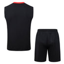 AC Milan 2025, Conjunto AC Milan 25/26, Entrenamiento AC Milan sin mangas, Ropa AC Milan negro y rojo, Kit entrenamiento Italia, Camiseta regata Milan, Calidad 1.1 Milan, Nueva colección 2025, Regalo fútbol hombre, Tienda Hincha Futbolero.