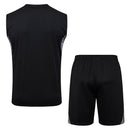 Conjunto hombre entrenamiento selección Argentina temporada 2025 2026 camiseta sin mangas negra pantalón corto negro técnica transpirable mundial 3 estrellas dark edition.