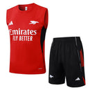 Conjunto entrenamiento hombre Arsenal FC sin mangas camiseta roja y pantalón corto negro temporada 2025 2026 calidad 1.1 oficial,Arsenal 2025 sin mangas, Musculosa Arsenal roja, Conjunto Arsenal 25/26, Ropa deportiva Arsenal, Calidad 1.1 Gunners, Tienda Hincha Futbolero, Entrenamiento fútbol Premier League, Kit entrenamiento rojo y negro, Regalo fútbol hombre Arsenal, Jersey Arsenal sleeveless.