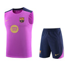 Barcelona 2026, Conjunto entrenamiento Barça, Camiseta sin mangas Barça, Short azul marino Barça, Ropa oficial FC Barcelona, Jersey Barça 25/26 púrpura, Regalo fútbol hombre Barça, Kit entrenamiento culé, Bloke Core fitness, Comprar conjunto barato, Tienda Hincha Futbolero.