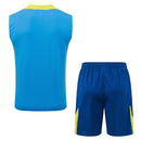 Barcelona 2025, Conjunto Barcelona 25/26, Entrenamiento Barça sin mangas, Ropa Barcelona azul claro, Kit entrenamiento azul y amarillo, Camiseta entrenamiento Barcelona, Calidad 1.1 Barça, Nueva colección 2025, Regalo fútbol hombre, Tienda Hincha Futbolero.