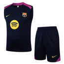 Conjunto entrenamiento hombre FC Barcelona sin mangas camiseta y pantalón corto azul marino temporada 2025 2026 calidad 1.1 oficial, Barcelona 2025 sin mangas, Musculosa Barcelona azul, Conjunto Barcelona 25/26, Ropa deportiva Barça, Calidad 1.1 Culé, Tienda Hincha Futbolero, Entrenamiento fútbol La Liga, Kit entrenamiento azul marino, Regalo fútbol hombre Barcelona, Jersey Barça sleeveless.