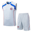 Bayern Munich 2025, Conjunto Bayern 25/26, Entrenamiento Bayern sin mangas, Ropa Bayern gris, Kit entrenamiento Bundesliga, Camiseta regata Bayern, Calidad 1.1 Bayern, Nueva colección 2025, Regalo fútbol hombre, Tienda Hincha Futbolero.