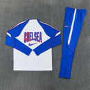 Chelsea 26/27 Training Tracksuit Half-Zip Top & Trousers White