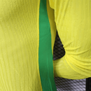 Camiseta hombre Brasil temporada 2025 2026 equipación local color amarillo manga larga versión jugador auténtica calidad 1.1 oficial, Brasil 2025, Camiseta Brasil manga larga, Brasil 25/26 jugador, Camiseta auténtica Brasil, Ropa barata Brasil, Calidad 1.1 Brasil, Selección brasileña 2026, Tienda Hincha Futbolero, Canarinha, Bloke Core Brasil.