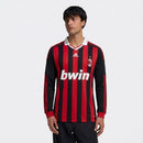 AC Milan 2009 retro, Camiseta Milan manga larga, Jersey AC Milan 09/10 long sleeve, Camiseta Ronaldinho Milan, Milan shirt retro, Ropa fútbol vintage, Camiseta retro barata, Calidad 1.1 retro, Regalo fútbol hombre, Tienda Hincha Futbolero