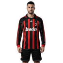 AC Milan 2006 retro, Camiseta Milan 2007 manga larga, Jersey Milan vintage, Milan 06/07 bwin, Camiseta Kaká Milan retro, Ropa clásica fútbol italiano, Regalo coleccionista Milanista, Camiseta manga larga roja y negra, Tienda Hincha Futbolero.