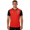 Camiseta hombre Selección Austria temporada 2026 2027 oficial primera equipación roja fútbol técnica transpirable ÖFB estilo alpino mundial.