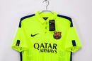 Camiseta oficial FC Barcelona tercera equipación temporada 2014 2015 retro color verde fluorescente para hombre de Tienda Hincha Futbolero, Camiseta FC Barcelona retro, Barça 14/15, Ropa Barcelona vintage, Comprar camiseta Barcelona verde, Culés, Camp Nou, Fútbol español, Camisetas fútbol retro, Retro Barcelona 2015, Historia Barcelona, Colección Barça, Triplete Barça, Liga Española