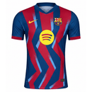 Camiseta FC Barcelona cuarta equipación El Clásico 2025 2026 versión jugador hombre ajuste atlético escudo termosellado detalles técnicos premium azulgrana y amarillo.