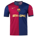 Camiseta hombre FC Barcelona temporada 2025 2026 edición especial colaboración Travis Scott Cactus Jack azulgrana calidad 1.1 oficial,