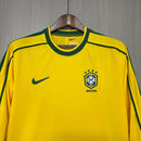 Camiseta de Brasil 1998 primera equipación manga larga retro amarilla verdeamarela jersey vintage Tienda Hincha Futbolero selección de Brasil Ronaldo Francia 98,Camiseta Brasil 1998 manga larga, Jersey Brasil del 98 original retro, Camiseta Brasil clásica manga larga, Camiseta Brasil Ronaldo 98, Comprar equipación vintage Brasil manga larga, Calidad retro premium 1.1, Camiseta fútbol Brasil amarilla, Ropa urbana blockecore, Jersey de colección Canarinha.