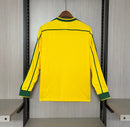 Camiseta de Brasil 1998 primera equipación manga larga retro amarilla verdeamarela jersey vintage Tienda Hincha Futbolero selección de Brasil Ronaldo Francia 98,Camiseta Brasil 1998 manga larga, Jersey Brasil del 98 original retro, Camiseta Brasil clásica manga larga, Camiseta Brasil Ronaldo 98, Comprar equipación vintage Brasil manga larga, Calidad retro premium 1.1, Camiseta fútbol Brasil amarilla, Ropa urbana blockecore, Jersey de colección Canarinha.