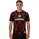 Camiseta hombre portero Selección Canadá temporada 2026 2027 oficial arquero negra y rojo técnica transpirable anfitrión mundial.