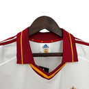 Camiseta retro hombre selección española segunda equipación blanca año 2000 calidad 1.1 oficial, España 2000, Camiseta retro España, Camiseta vintage España, Equipación España barata, Calidad 1.1 RFEF, Tienda Hincha Futbolero, Raúl González 2000, Bloke Core retro, Camiseta blanca España antigua, Regalo fútbol vintage.
