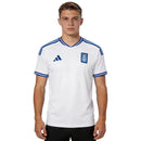 Camiseta Grecia primera equipación 2026 2027 hombre blanca versión hincha calidad 1.1 oficial Tienda Hincha Futbolero Greece Home Jersey, Camiseta Grecia 2026, Greece Home Jersey, Camiseta blanca Grecia, Equipación Grecia hombre, Comprar jersey Grecia 2026, Calidad 1.1 premium, HFF oficial, Jersey Ethniki mundial, Ropa de fútbol Grecia.