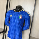 Camiseta hombre Selección Italia temporada 2026 2027 primera equipación azul manga larga oficial versión jugador fútbol técnica transpirable mundial FIGC.