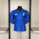 Camiseta hombre Selección Italia temporada 2026 2027 primera equipación azul manga larga oficial versión jugador fútbol técnica transpirable mundial FIGC.