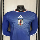 Camiseta hombre Selección Japón temporada 2026 2027 primera equipación oficial azul versión jugador manga larga fútbol técnica transpirable Samurai Blue.