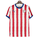 Camiseta hombre selección Paraguay temporada 2026 2027 primera equipación franjas blancas y rojas escudo bordado APF calidad 1.1 oficial, Paraguay 2026, Camiseta Paraguay roja y blanca, Paraguay 2027, Selección Paraguaya, Albirroja, Calidad 1.1 Paraguay, Eliminatorias 2026, Tienda Hincha Futbolero, Paraguay Home Jersey.