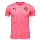 Camiseta hombre pre-juego Selección Portugal temporada 2026 2027 oficial versión jugador rosa técnica transpirable FPF mundial.