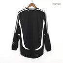 Camiseta retro hombre Real Madrid segunda equipación negra manga larga temporada 2006 2007 calidad 1.1 oficial, Real Madrid 2006, Camiseta Madrid manga larga, Camiseta retro Madrid, Camiseta Beckham Real Madrid, Calidad 1.1 Madridista, Tienda Hincha Futbolero, Santiago Bernabéu, Bloke Core retro, Camiseta negra Madrid antigua, Regalo fútbol vintage España.