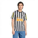 Santos 2012 retro, Camiseta Santos Neymar, Jersey Santos vintage, Santos 2012 listrada, Camiseta Santos negra y blanca, Ropa clásica fútbol brasileño, Regalo coleccionista Santos, Camiseta centenario Santos, Tienda Hincha Futbolero.