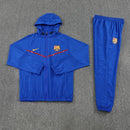 Chándal hombre FC Barcelona 2025 2026 conjunto completo chaqueta cortaviento azul y pantalón largo de entrenamiento oficial fútbol culé 25/26 cortavientos ligero.