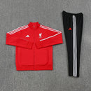 Chándal hombre Liverpool FC temporada 2025 2026 conjunto sudadera roja y pantalón largo negro calidad 1.1 premium oficial.