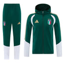 Chándal hombre selección Italia temporada 2026 2027 conjunto verde chaqueta y pantalón largo calidad 1.1 premium oficial.