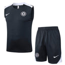 Conjunto entrenamiento hombre Chelsea FC sin mangas camiseta y pantalón corto gris temporada 2025 2026 calidad 1.1 oficial, Chelsea 2025 sin mangas, Musculosa Chelsea gris, Conjunto Chelsea 25/26, Ropa deportiva Chelsea, Calidad 1.1 Blues, Tienda Hincha Futbolero, Entrenamiento fútbol Londres, Kit entrenamiento gris, Regalo fútbol hombre Chelsea, Jersey Chelsea sleeveless.