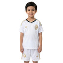 Conjunto infantil oficial de la selección de Arabia Saudita temporada 2026 2027 segunda equipación color blanco, camiseta y pantalón de Tienda Hincha Futbolero, Conjunto Arabia Saudita infantil, Arabia Saudita 2026/27, Kit fútbol niños, Ropa selección árabe, Comprar equipación Arabia Saudita niño, Halcones Verdes infantil, Arabia Saudita blanca, Ropa deportiva niños, Fútbol oficial 2026.