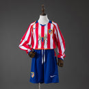 Conjunto Infantil Atlético de Madrid I 2004/05 Camiseta Manga Larga y Pantalón Retro - TIENDA HINCHA FUTBOLERO