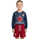 Conjunto infantil Atlético de Madrid Spider-Man retro 2004 2005 camiseta manga larga azul y pantalón para niños calidad 1.1 premium Tienda Hincha Futbolero Atleti Spiderman Mini Kit Torres, Conjunto Atlético de Madrid Spiderman, Equipación Atleti niño retro, Camiseta Atlético de Madrid Spider-Man manga larga, Pantalón Atleti clásico infantil, Comprar ropa Atlético de Madrid 2004 niño, Calidad 1.1 premium niños, Atlético de Madrid Fernando Torres niño, Fútbol clásico infantil, Minikit Atleti Spiderman.