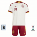 Conjunto infantil niño selección España segunda equipación camiseta y pantalón temporada 2026 2027 con parches Copa del Mundo calidad 1.1 oficial, España niño 2026, Conjunto infantil España, Equipación España niño parches, Camiseta España niño barata, Calidad 1.1 infantil, Tienda Hincha Futbolero, Regalo fútbol niño España, Copa del Mundo 2026 niños, Kit fútbol infantil España 26/27, Segunda equipación España niño.
