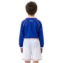 Conjunto infantil oficial de Francia retro 1998 manga larga camiseta y pantalón de Tienda Hincha Futbolero, Francia retro, Francia 1998 infantil, Camiseta Francia manga larga niños, Conjunto retro selección francesa, Ropa clásica fútbol, Francia campeón mundial 98, Comprar kit Francia vintage, Fútbol infantil clásico, Selección de Francia histórica.