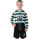 Conjunto Infantil Sporting Lisboa I 2001/02 Camiseta Manga Larga y Pantalón Retro - TIENDA HINCHA FUTBOLERO