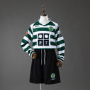 Conjunto Infantil Sporting Lisboa I 2001/02 Camiseta Manga Larga y Pantalón Retro - TIENDA HINCHA FUTBOLERO