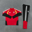 Conjunto largo hombre selección de Alemania temporada 2026 2027 sudadera roja y pantalón negro entrenamiento calidad 1.1 premium oficial.